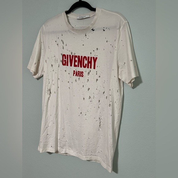 GIVENCHY Destroyed Short Sleeve T-Shirt - M - Picture 2 of 6